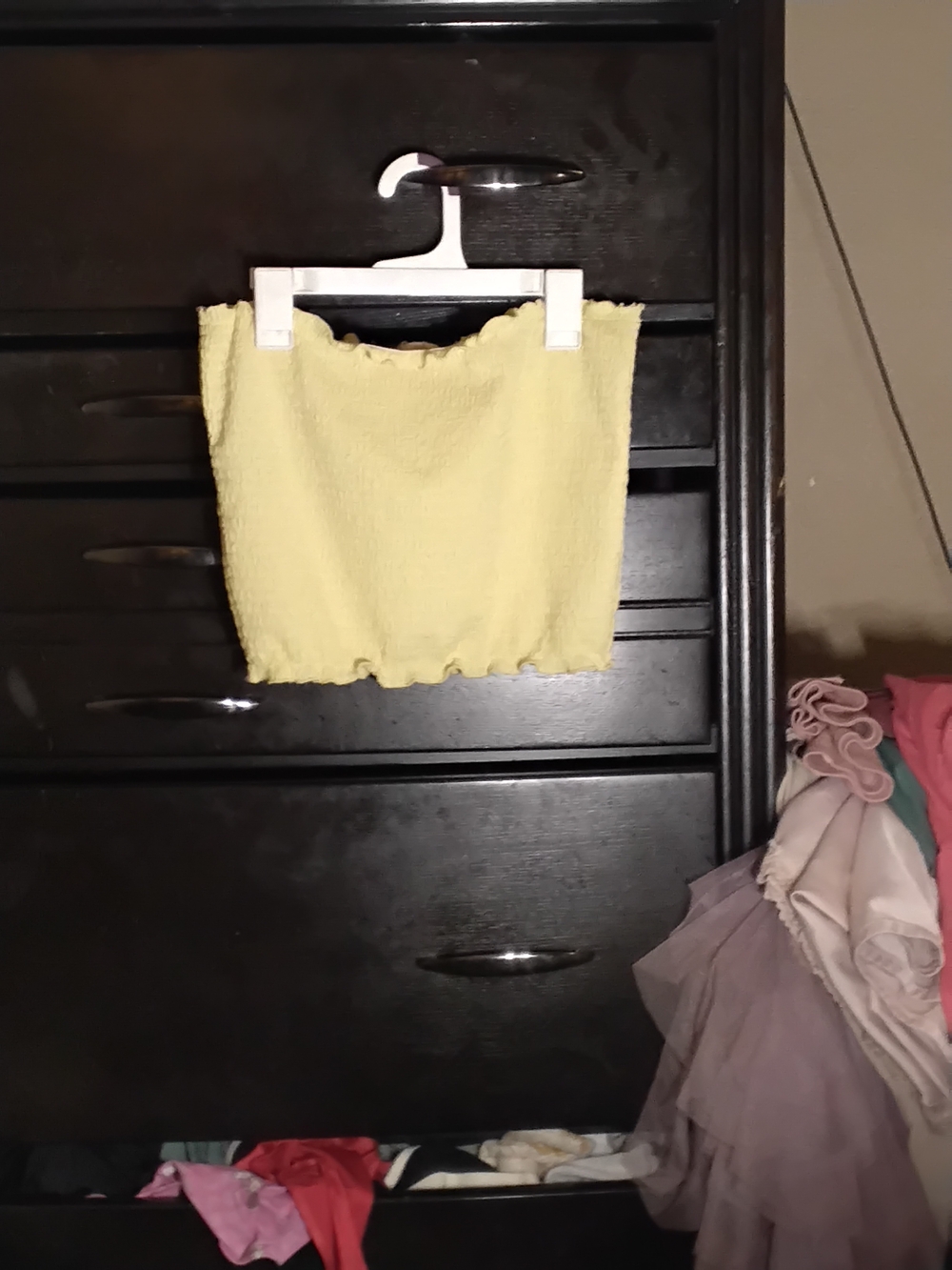 Levi's Yellow Smocked Crop Top
